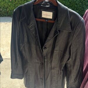 Hathaway Black Leather Jacket for Women